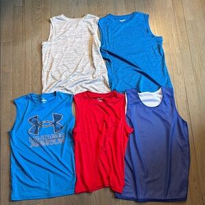 Athletic sleeveless shirts boys’ size medium
